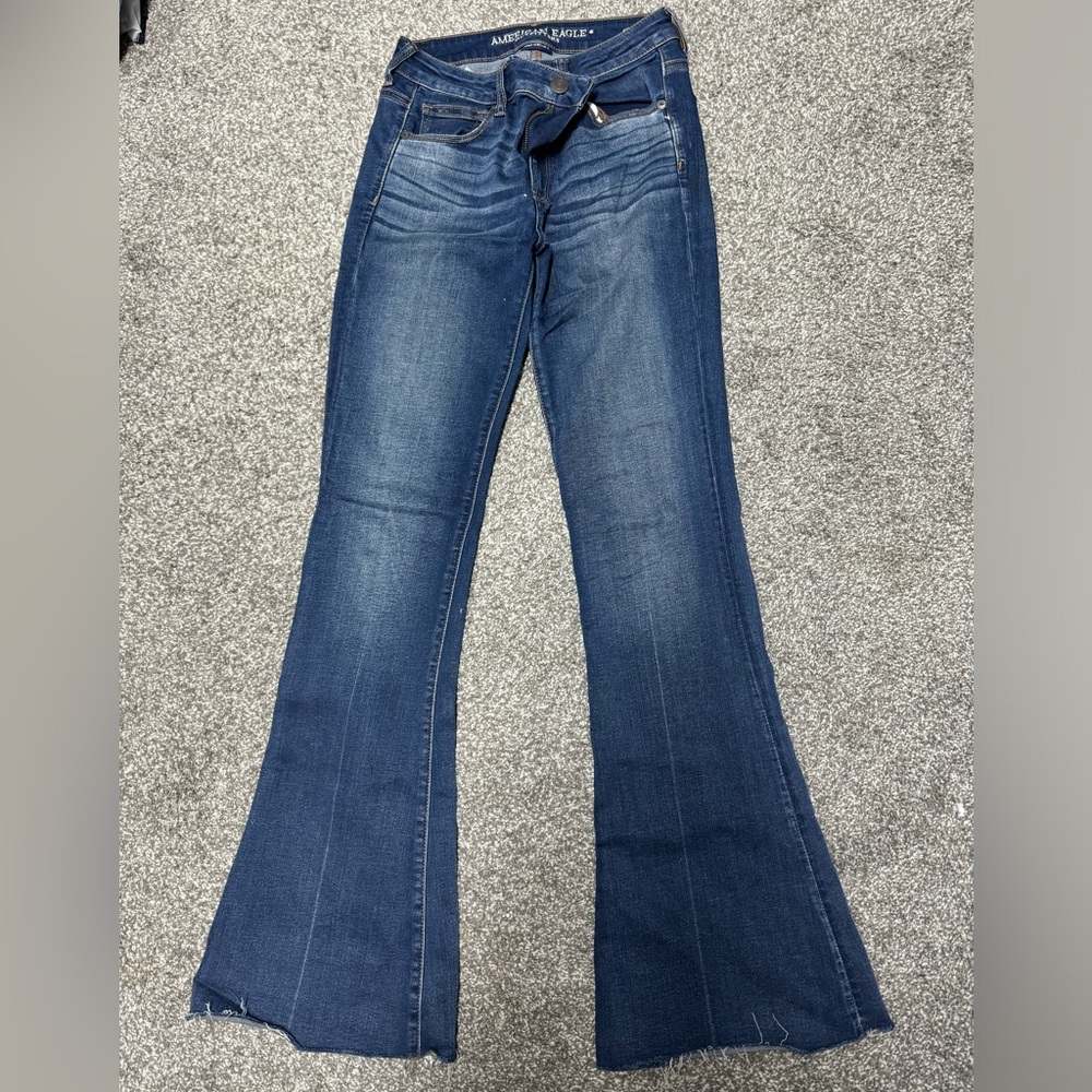 American eagle super stretch wide leg jeans